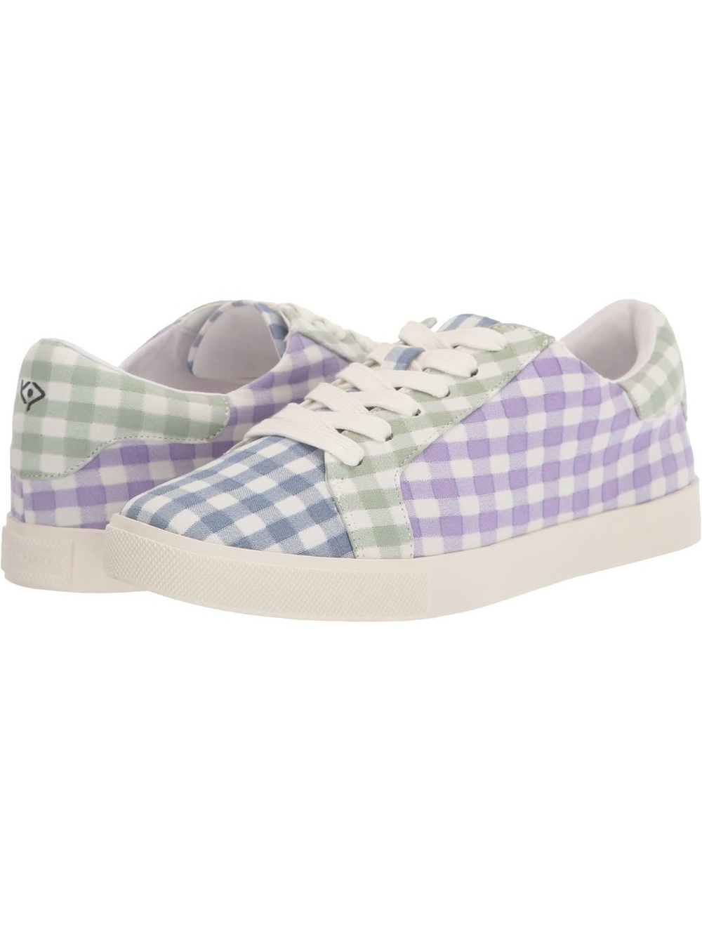 Katy Perry The Rizzo Gingham Sneakers Purple Iris Multi Women's Size 8.5 / 38.5